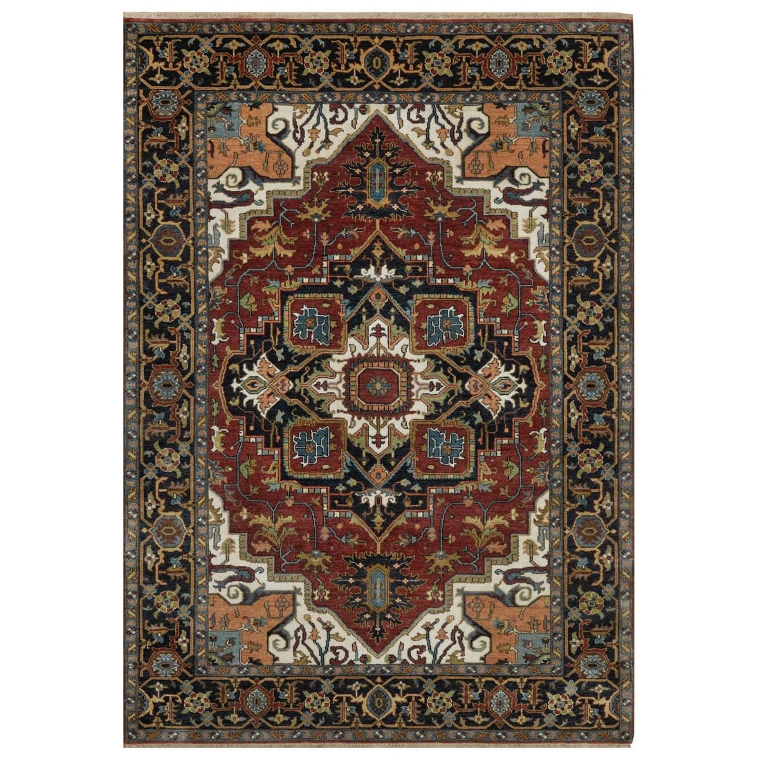 Oriental 5'x7'2" Red Hand Knotted Wool Rug Antiqued Fine Heris Revival: Oriental 5'x7'2" Red Hand Knotted Wool Rug Antiqued Fine Heris Revival This listing features Oriental 5'x7'2" Red Hand Knotted Wool Rug Antiqued Fine Heris Revival. Item specifics are provided below.