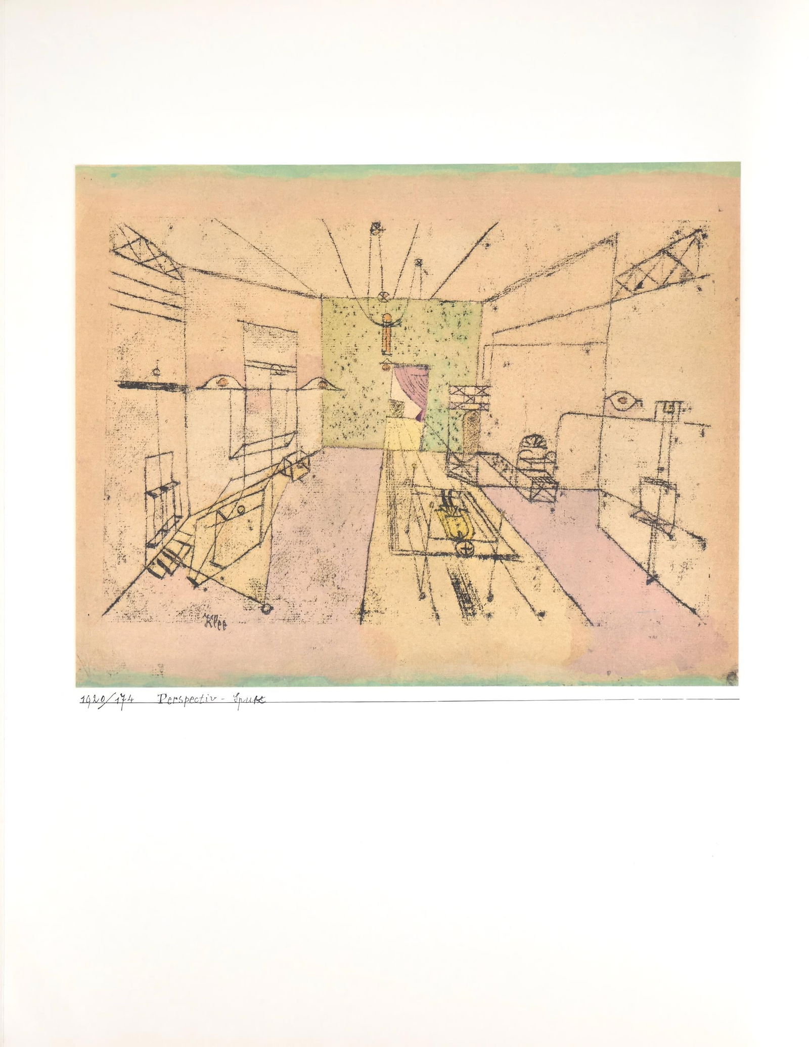 1964 - Paul Klee - Perspectiv-Spuk - 12 aquarelles - Lithograph and Pochoir - 5