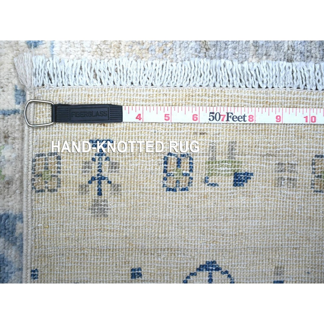 Rug 6'x8'8" Gray Kashkuli Gabbeh Pure Wool Hand Knotted Oriental - 6