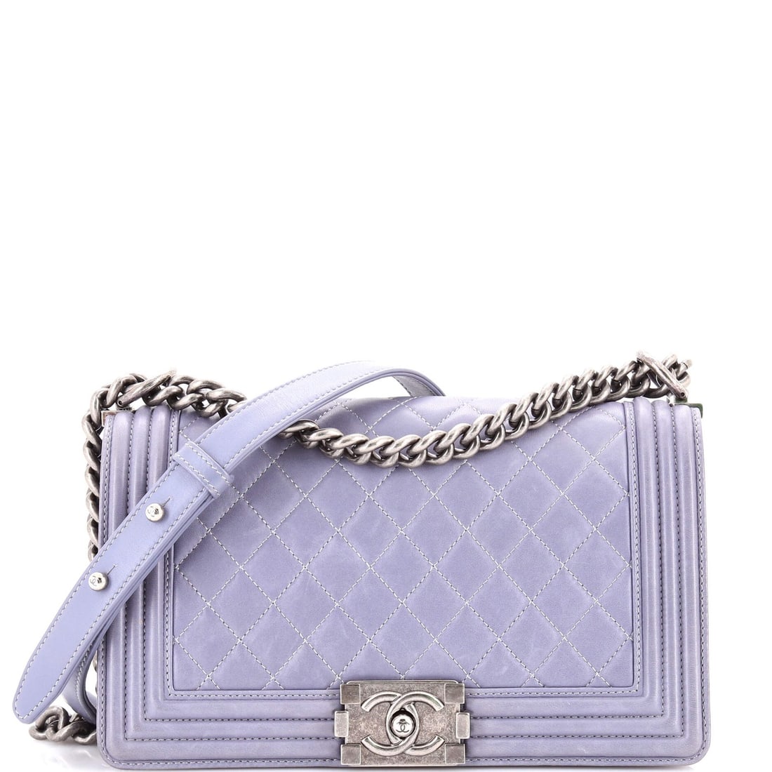 Medium Chanel Boy Flap Bag Quilted Lambskin Old (1 of 8)