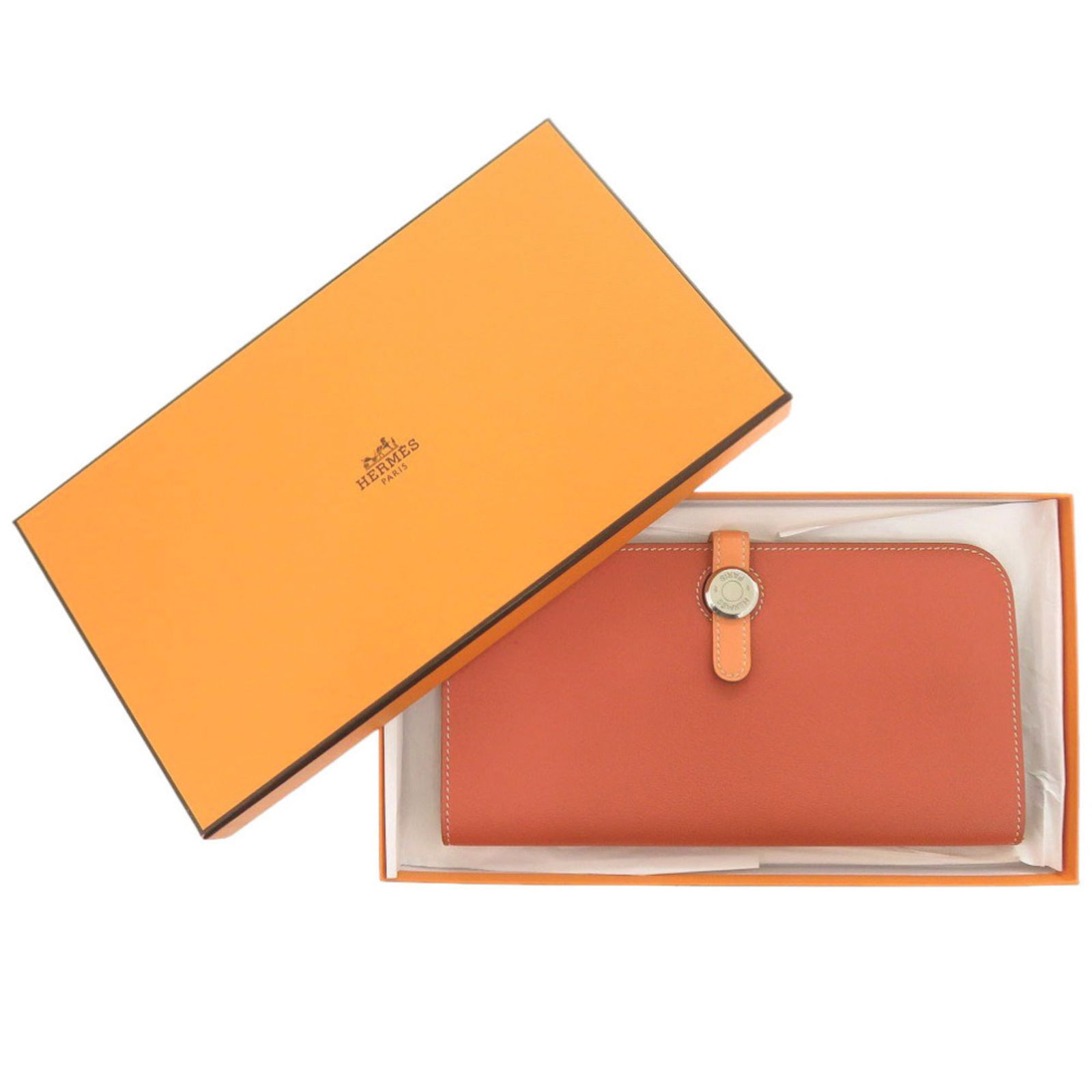 Leather Hermes Long Wallet (Bi-Fold) Swift - 2