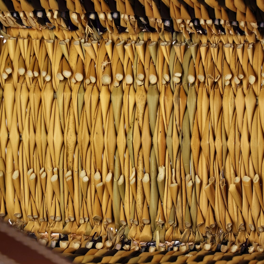 Small Loewe Paula's Ibiza Square Basket Tote Woven Reed with Leather - 5