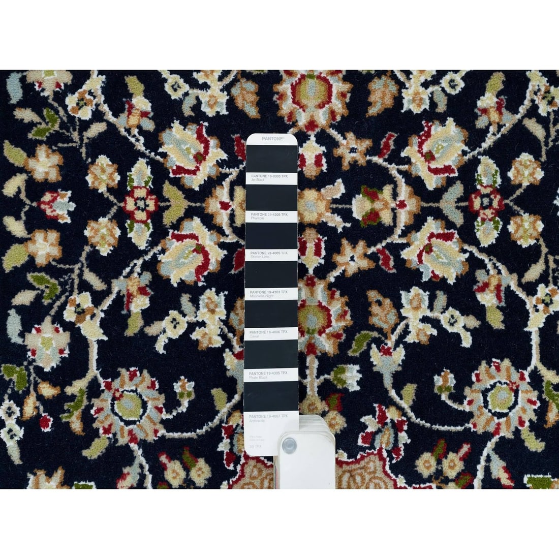 Rug 2'8"x18'5" Blue Nain Design Pure Wool Hand Knotted 250 KPSI XL Runner - 4