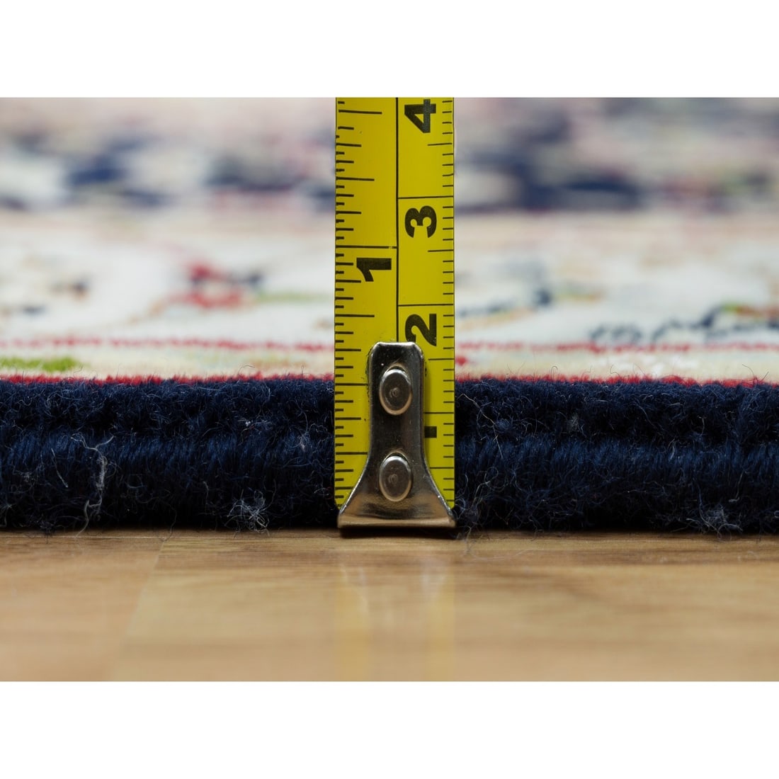 Rug 2'8"x18'5" Blue Nain Design Pure Wool Hand Knotted 250 KPSI XL Runner - 7