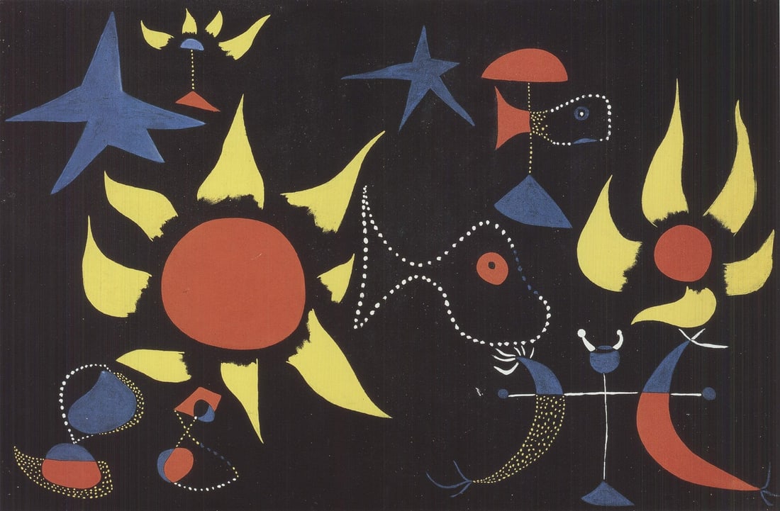 Surrealism JOAN MIRO Self-Portrait II 22.75" x 19" Offset Lithograph 2010 - 2