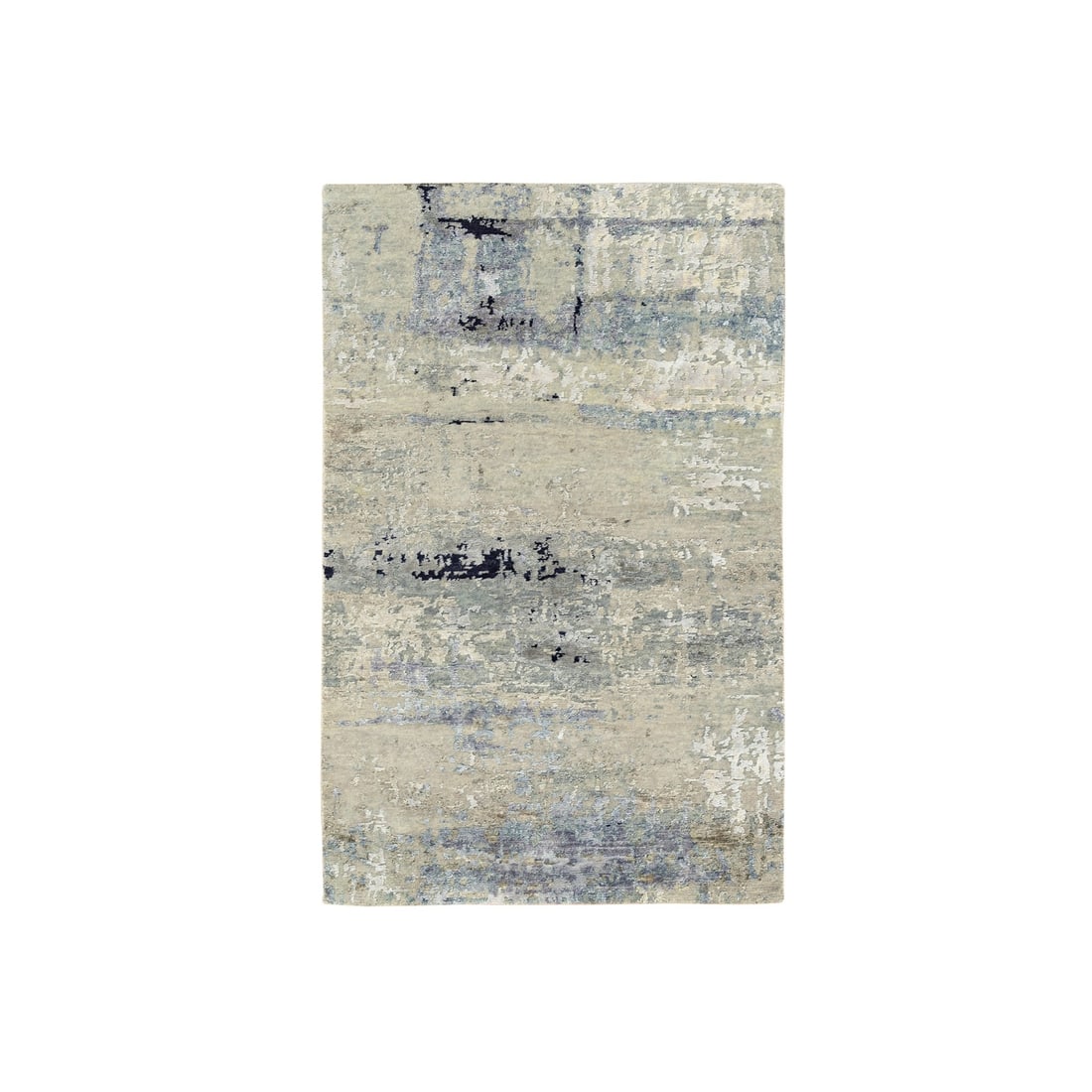 Rug 3'x5' Ivory Abstract Design Wool And Silk Hand Knotted: Rug 3'x5' Ivory Abstract Design Wool And Silk Hand Knotted This listing features Rug 3'x5' Ivory Abstract Design Wool And Silk Hand Knotted. Item specifics are provided below. Item Specifics: Type: