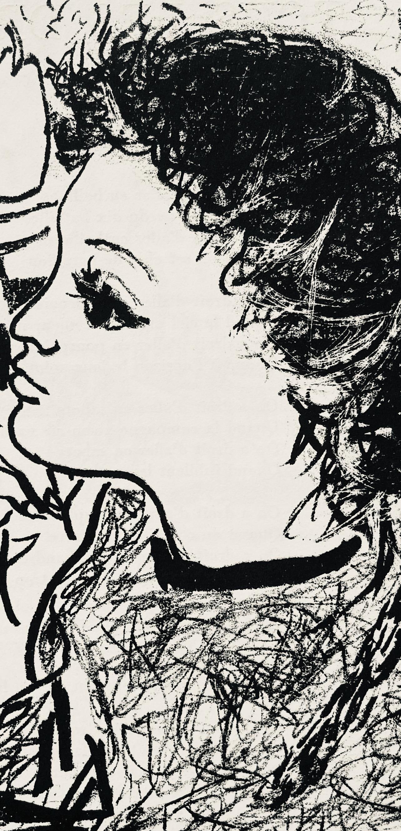 Lithograph - Andr Marchand - Composition - pierre feu provence noire - 4