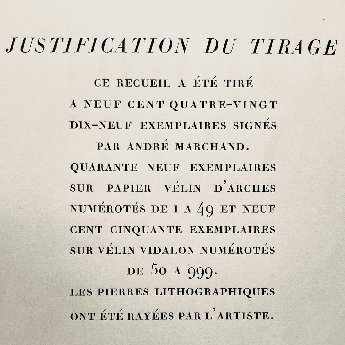 Lithograph - Andr Marchand - Composition - pierre feu provence noire - 8