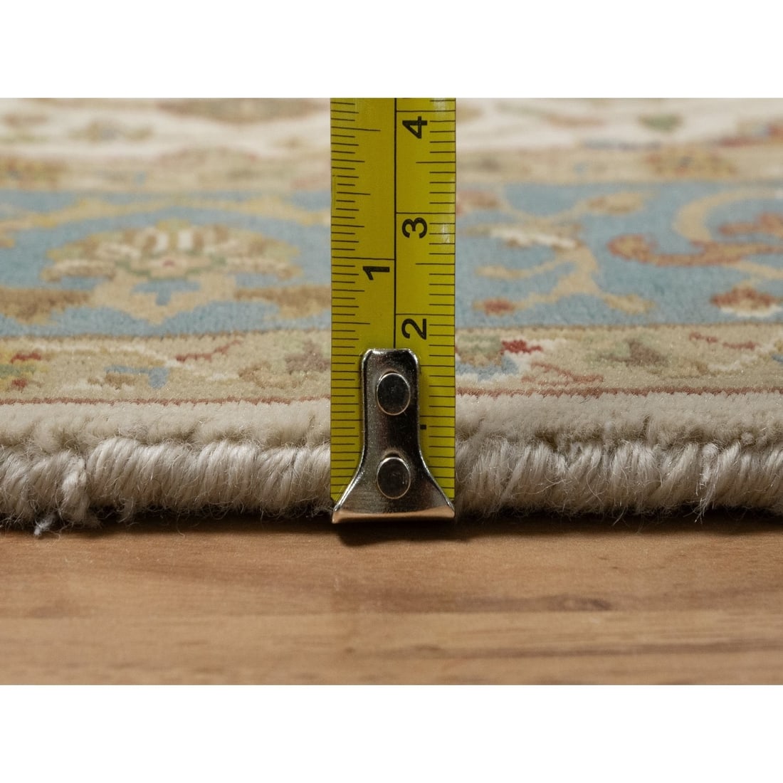 Rug 3'1"x15'6" Ivory Tebraz Revival Hand Knotted New Zealand Wool Runner - 7