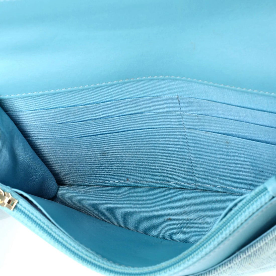 Denim Chanel 19 Wallet on Chain Quilted - 6