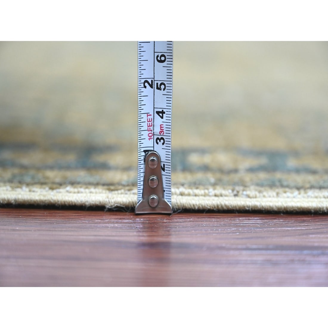 Rug 8'x9'1" Brown Overdyed Kazak Geometric Hand Knotted All Wool Squarish - 10