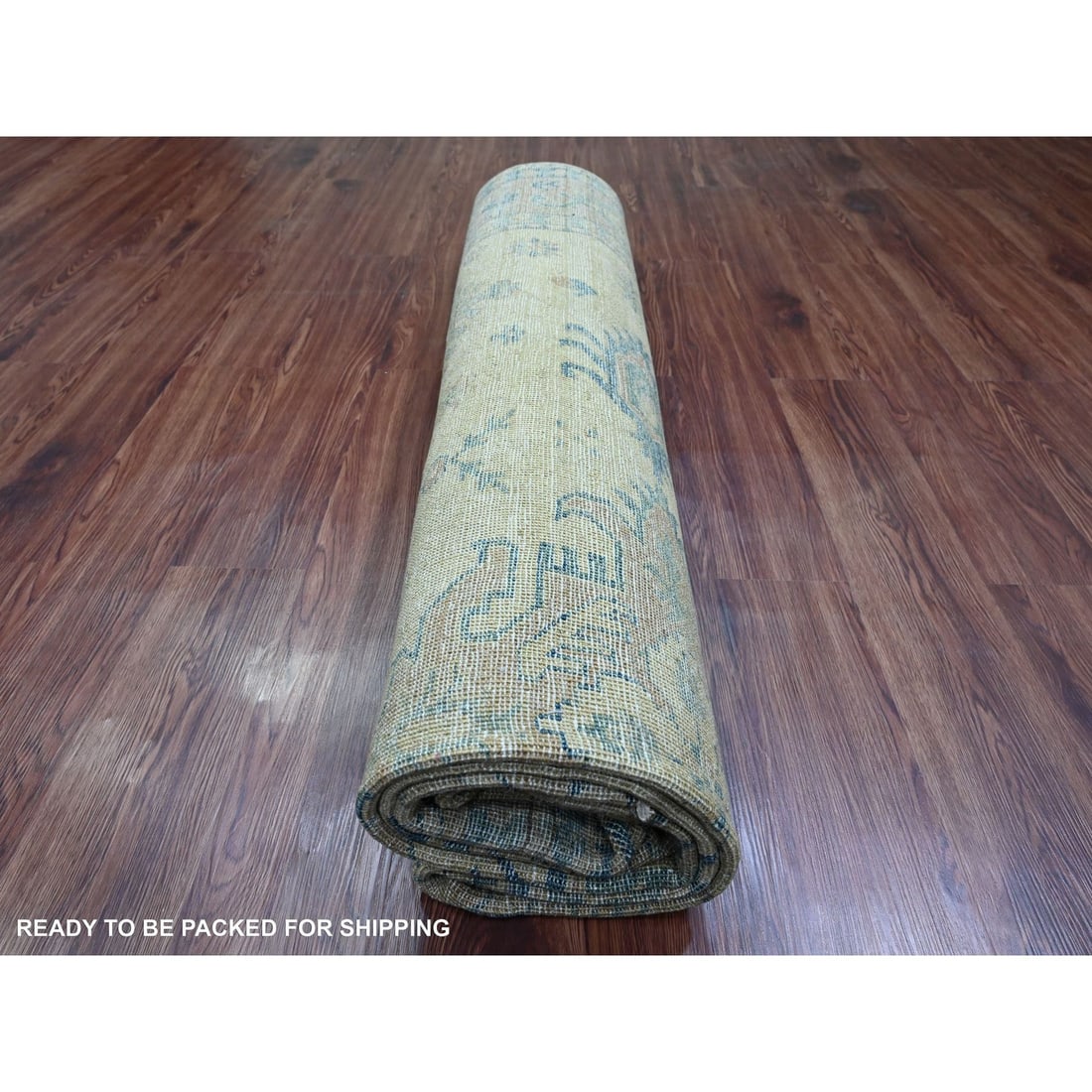 Rug 8'x9'1" Brown Overdyed Kazak Geometric Hand Knotted All Wool Squarish - 9