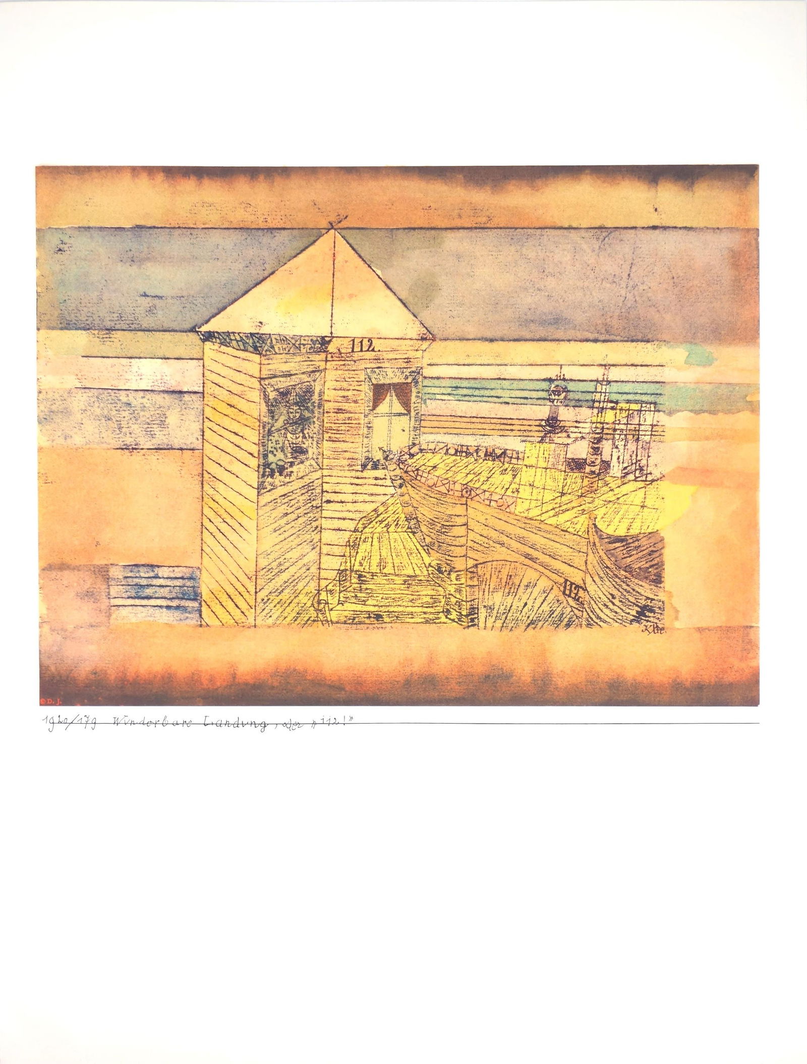 1964 - Paul Klee - Wunderbare Landung oder "112!" - 12 aquarelles - Lithograph and Pochoir - 5