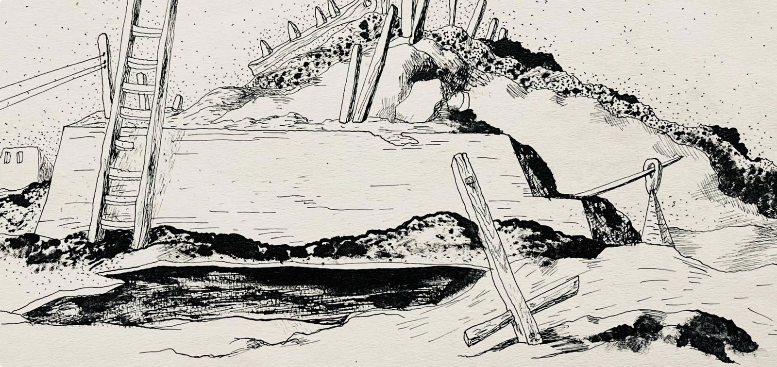 Lithograph - Jean Lurat - aprsa on recommence - huit dessins la plume - 4