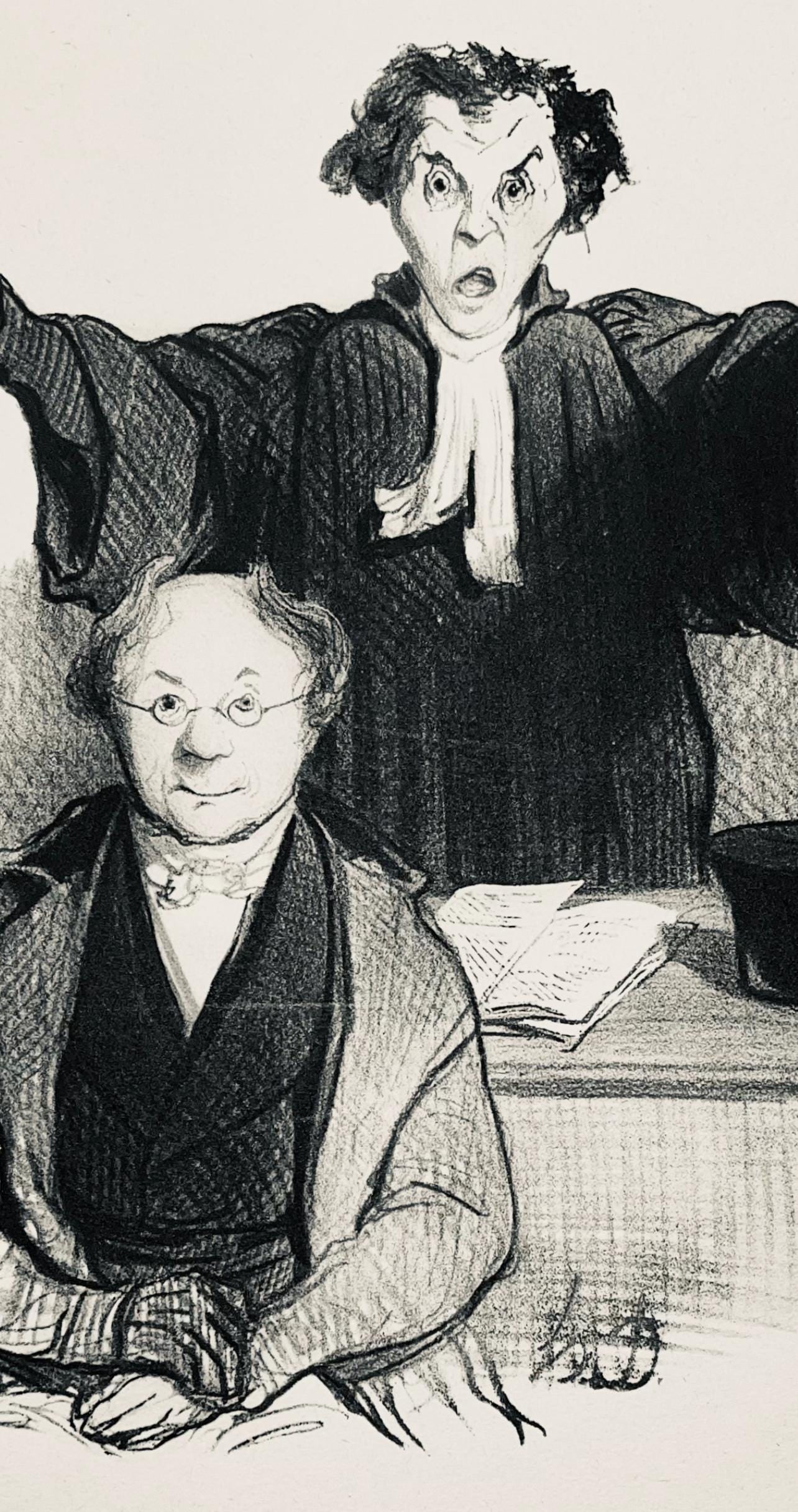 Lithograph - Honor Daumier - Composition - Law and Justice - 2