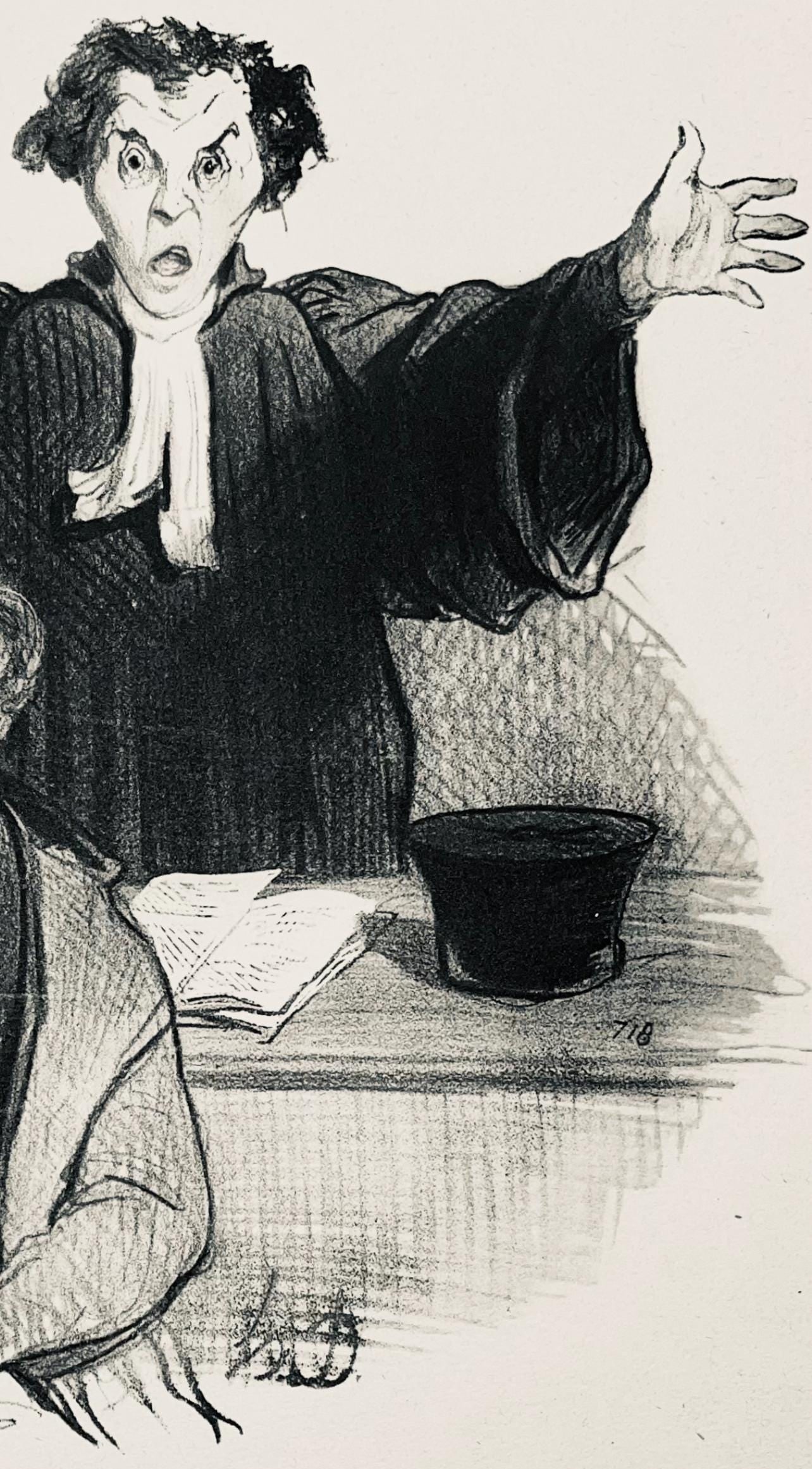 Lithograph - Honor Daumier - Composition - Law and Justice - 4