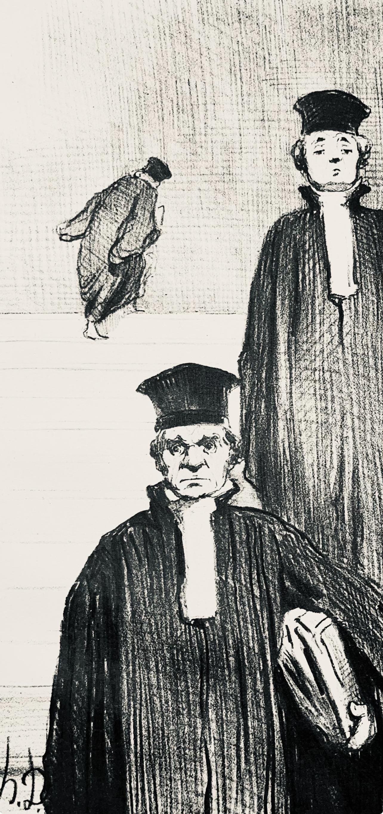 Lithograph - Honor Daumier - Composition - Law and Justice - 4