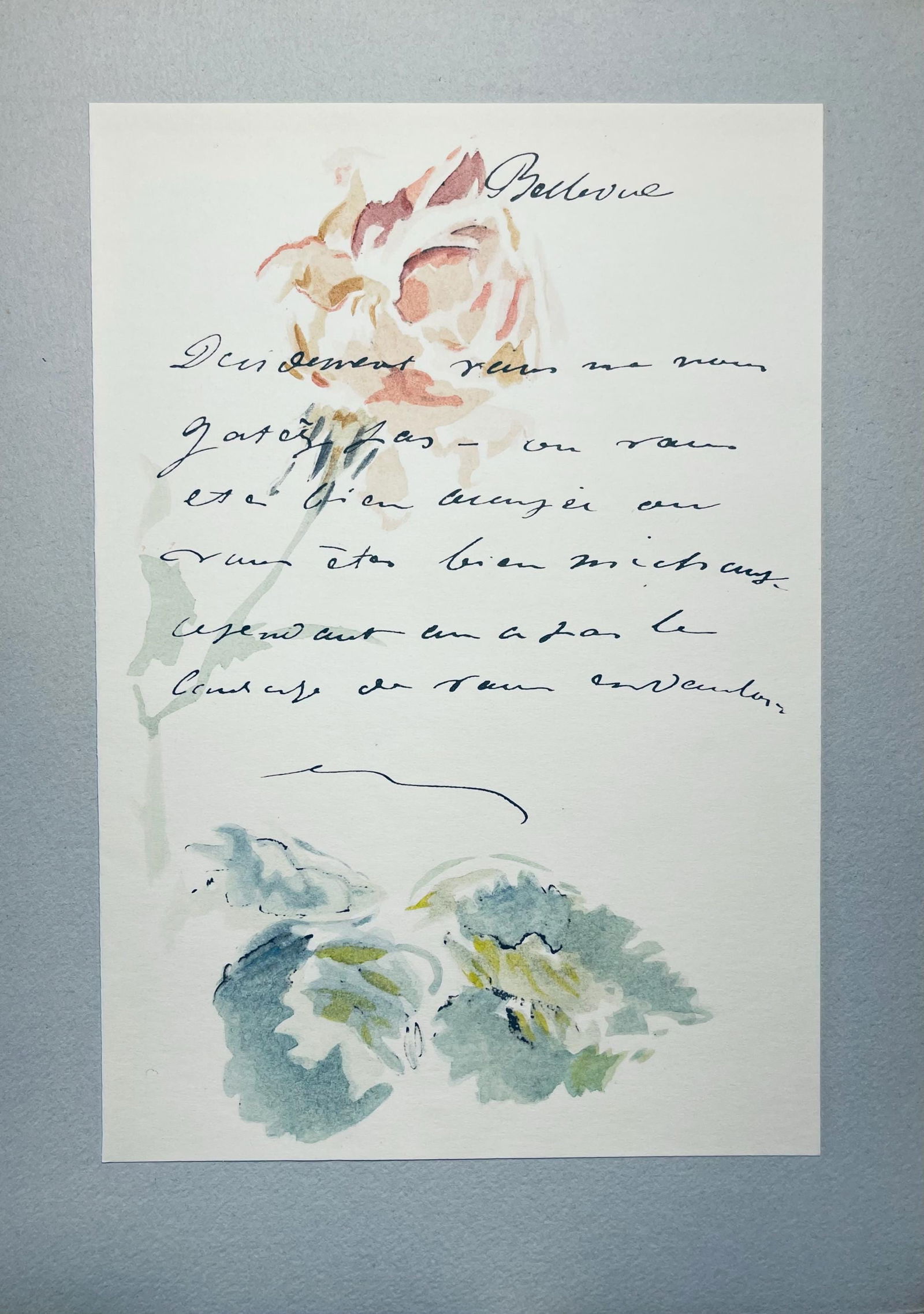 Lithograph - douard Manet - Composition - Letters with Aquarelles - 6