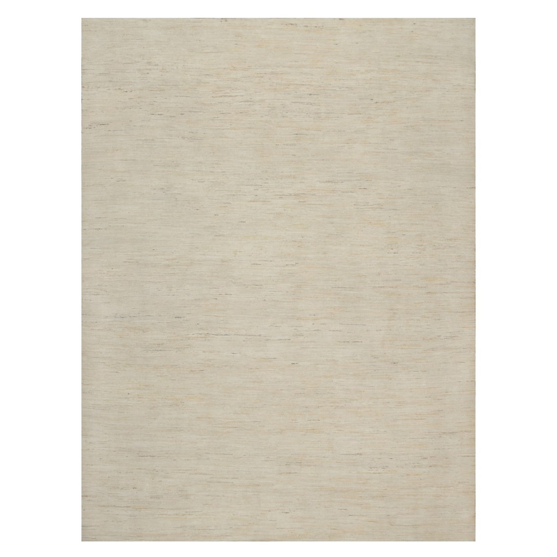 Rug 8'10"x11'8" White Modern Plain Design Lori Buft All Wool Hand Knotted (1 of 11)