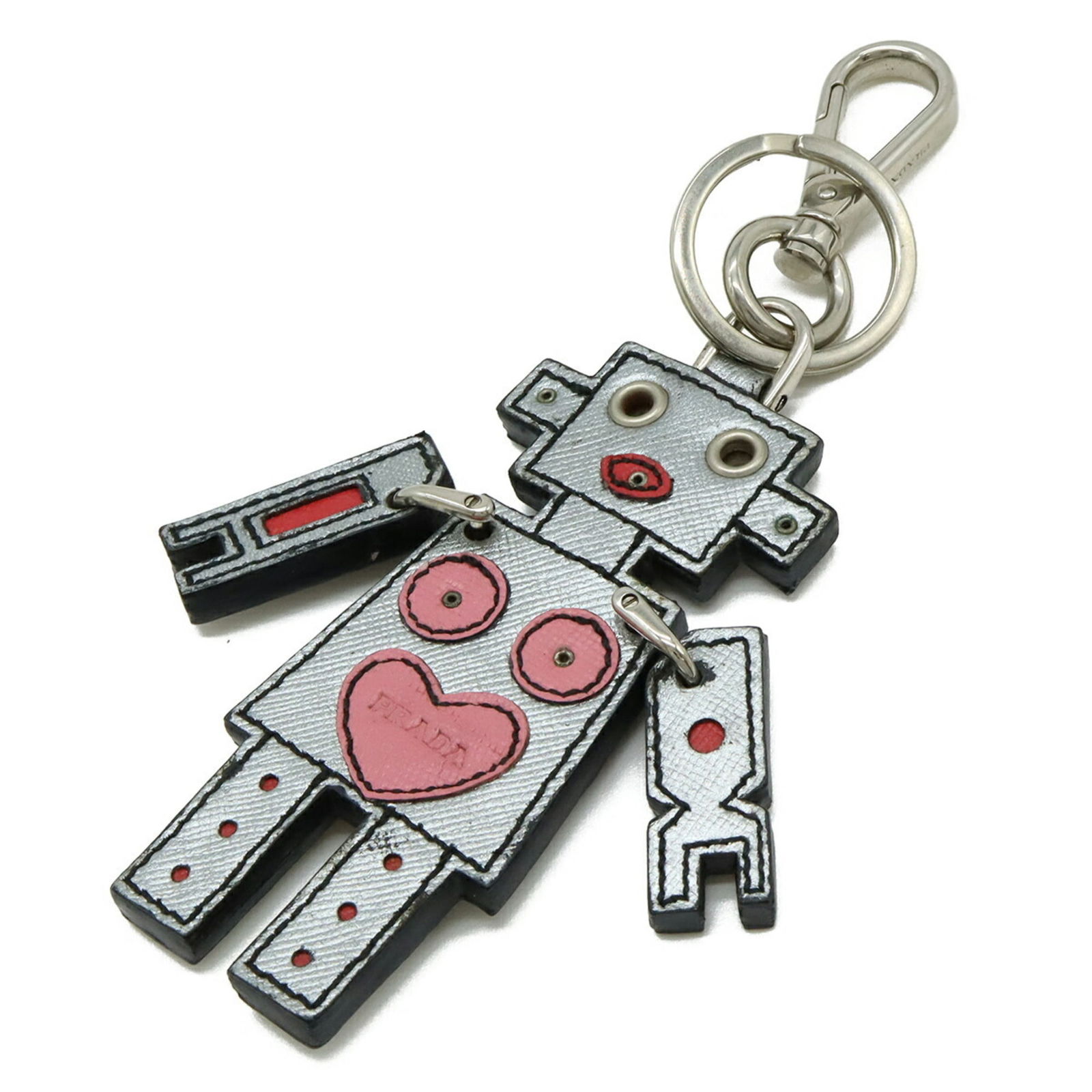 Leather Prada Keyring - 2