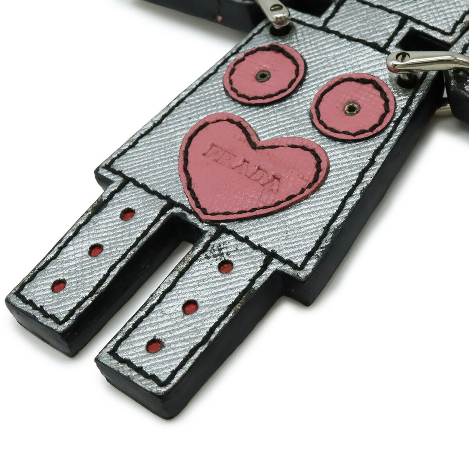 Leather Prada Keyring - 5