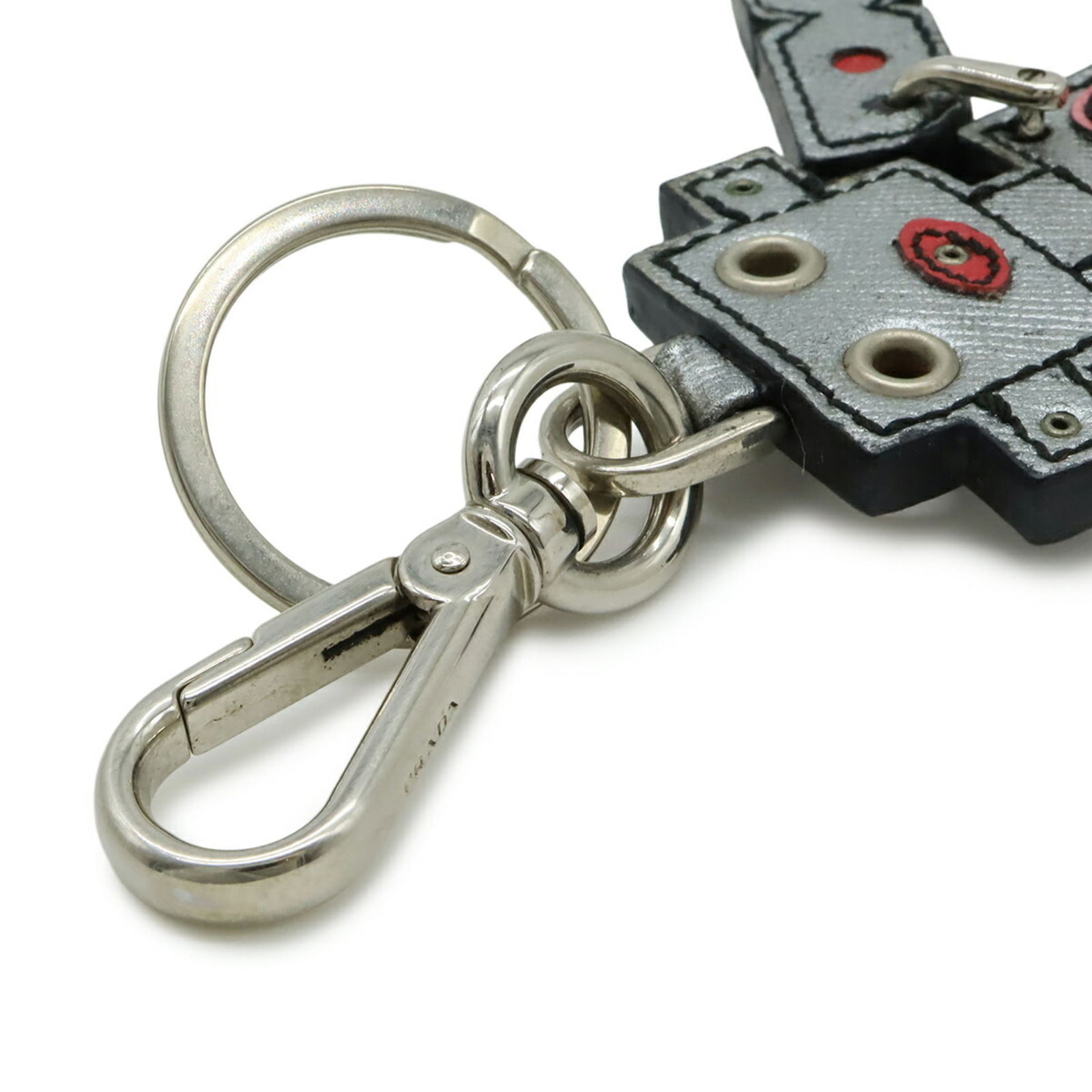 Leather Prada Keyring - 6