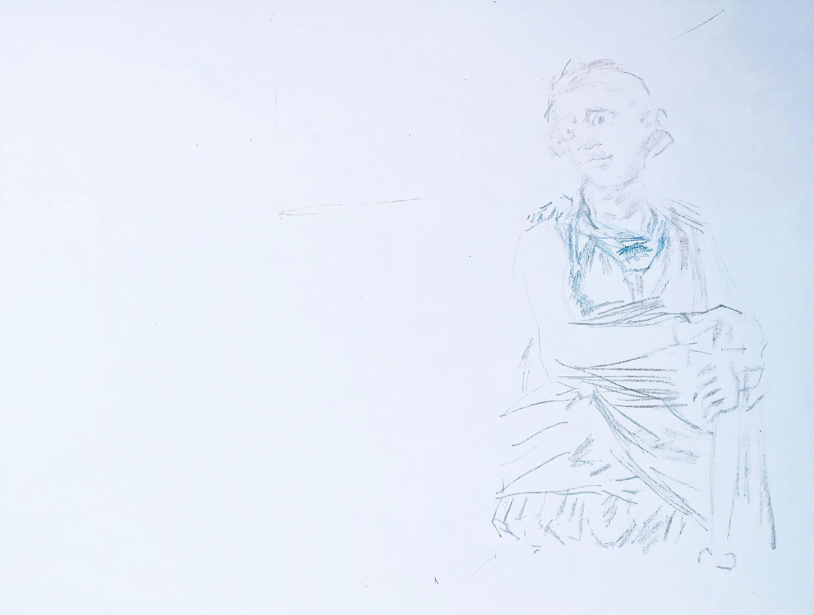 Lithograph - Oskar Kokoschka - Composition - Skizzenbuch der Italienischen Reise 1963 - 3