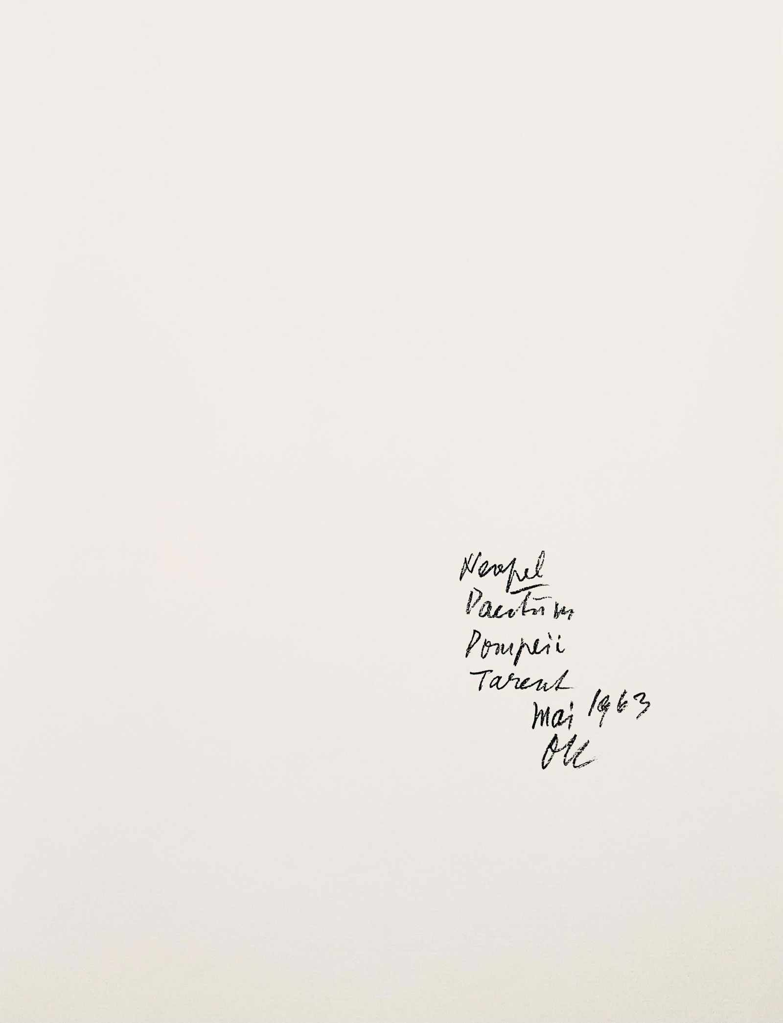 Lithograph - Oskar Kokoschka - Composition - Skizzenbuch der Italienischen Reise 1963 - 5