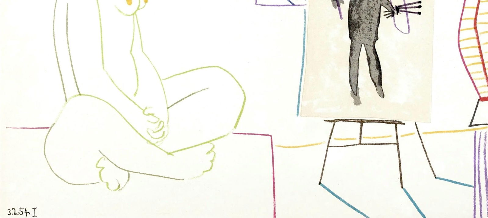 Lithograph - Pablo Picasso - Composition - La Comdie Humaine - Verve - Revue Artistique et Littraire - 3