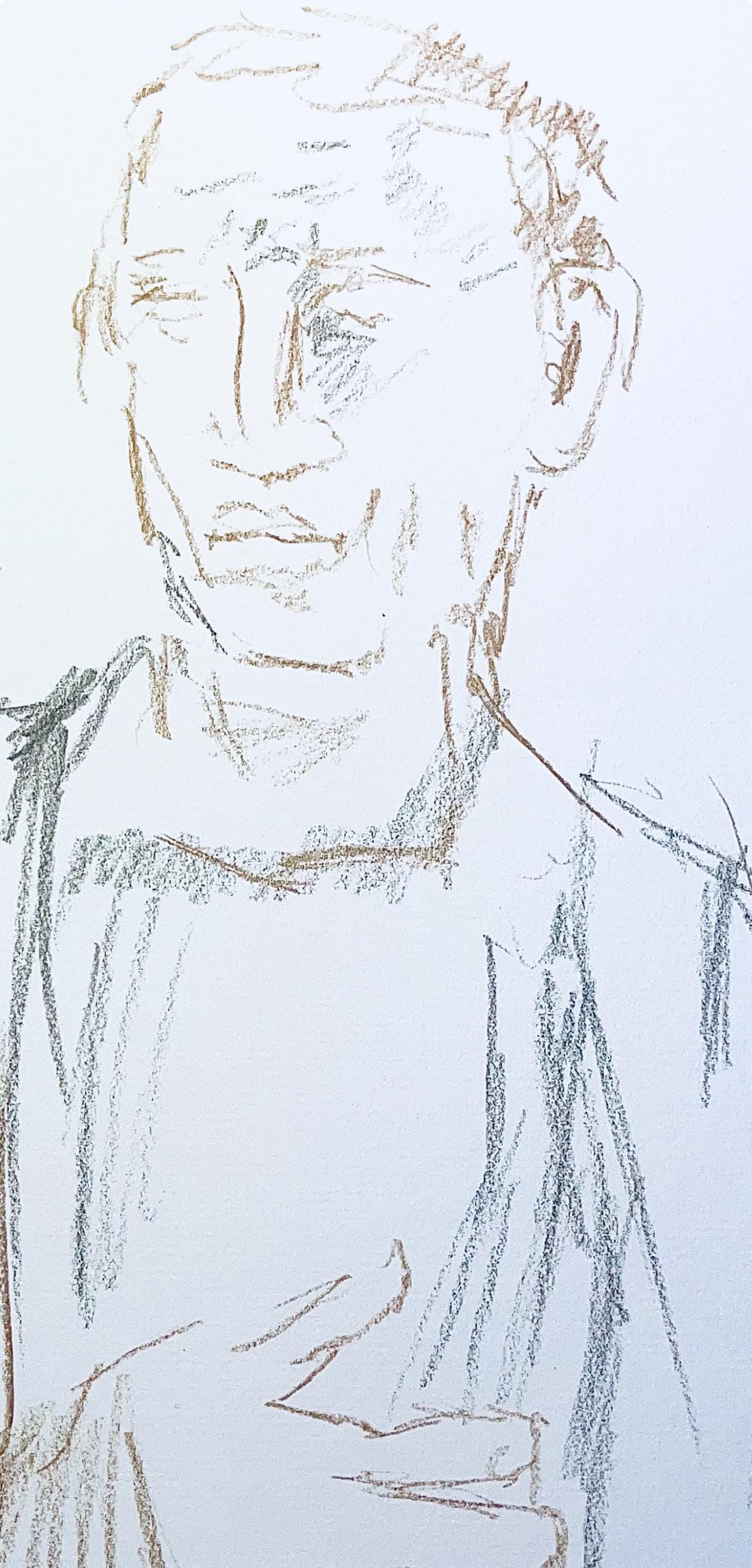 Lithograph - Oskar Kokoschka - Composition - Skizzenbuch der Italienischen Reise 1963 - 2