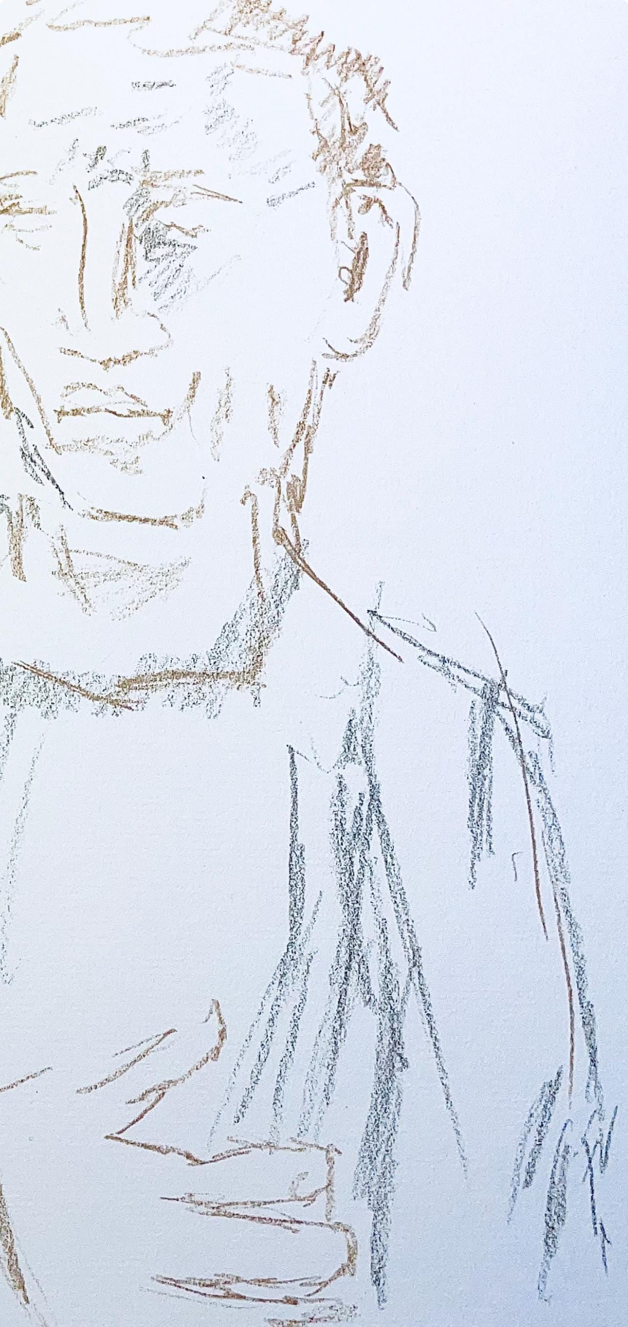 Lithograph - Oskar Kokoschka - Composition - Skizzenbuch der Italienischen Reise 1963 - 4