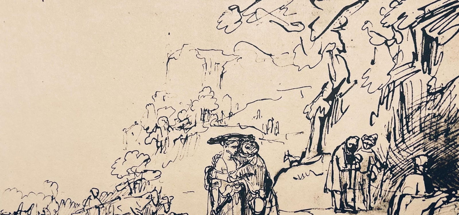 Collotype - Rembrandt van Rijn - Jacob and Rachel - Drawings from the Bible - 3