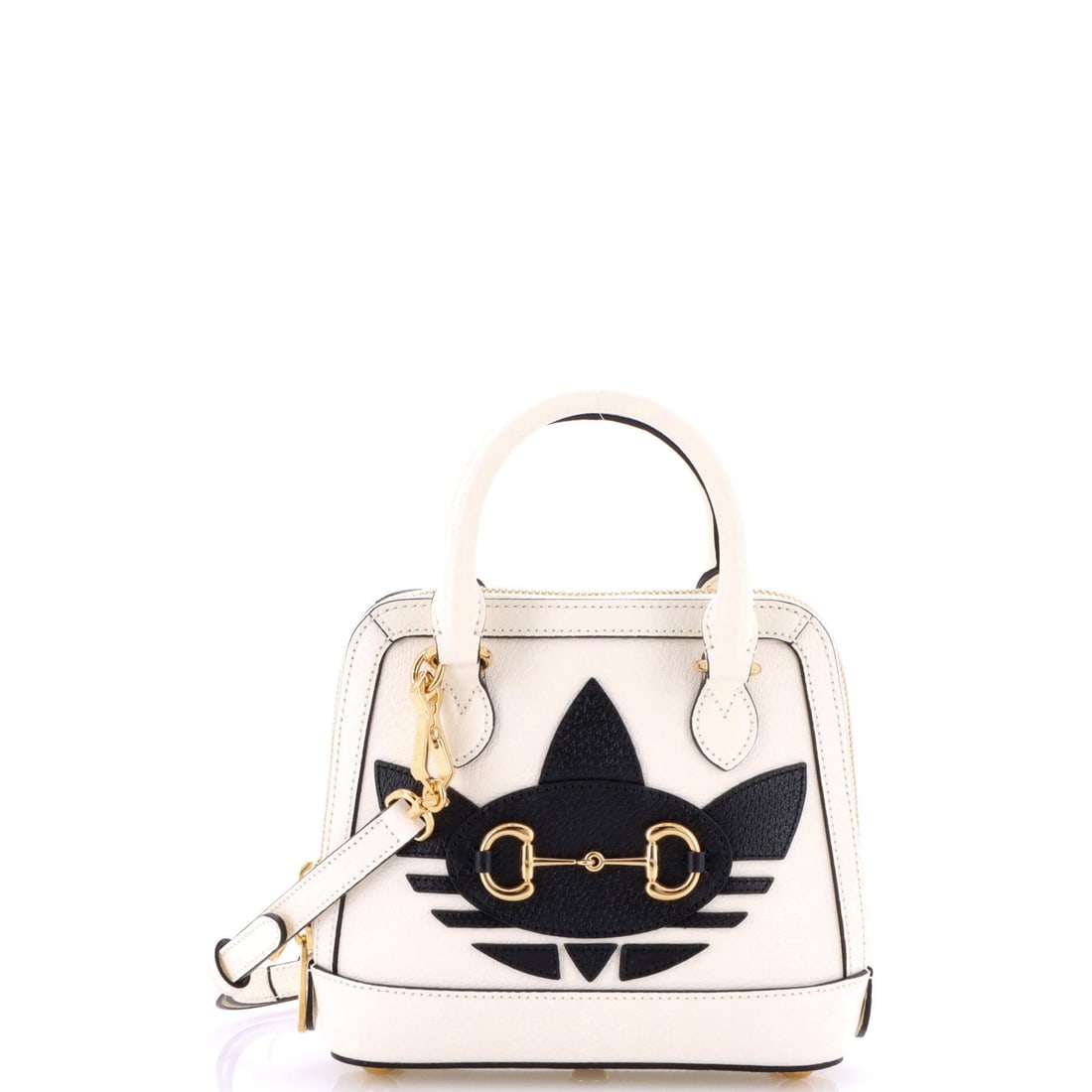 Mini Gucci x Adidas Horsebit 1955 Top Handle Bag Leather with Applique (1 of 7)