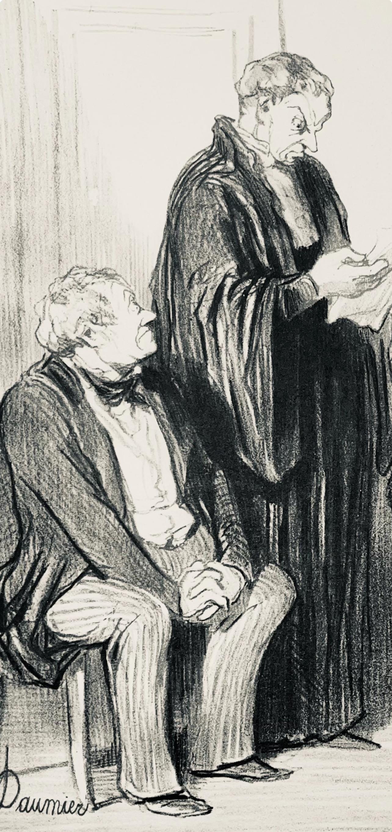 Lithograph - Honor Daumier - Composition - Law and Justice - 2