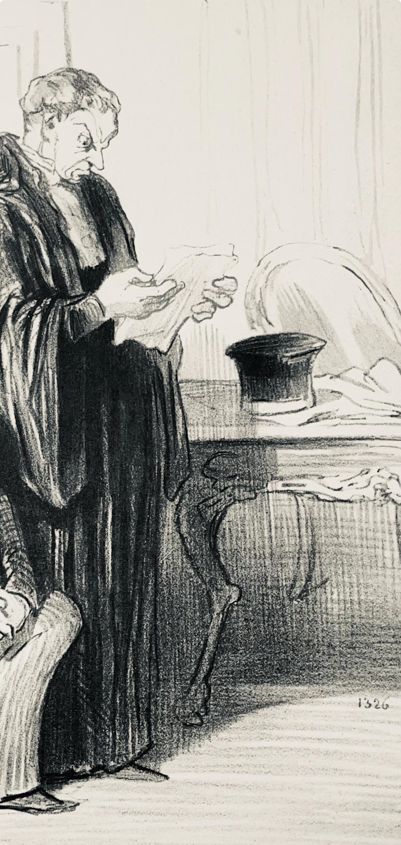 Lithograph - Honor Daumier - Composition - Law and Justice - 4