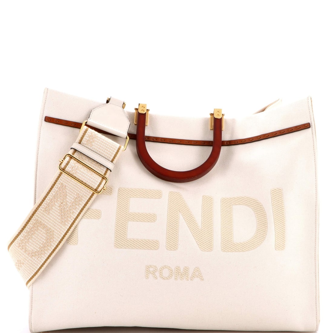 Large Fendi Sunshine Shopper Tote Canvas (1 of 7)