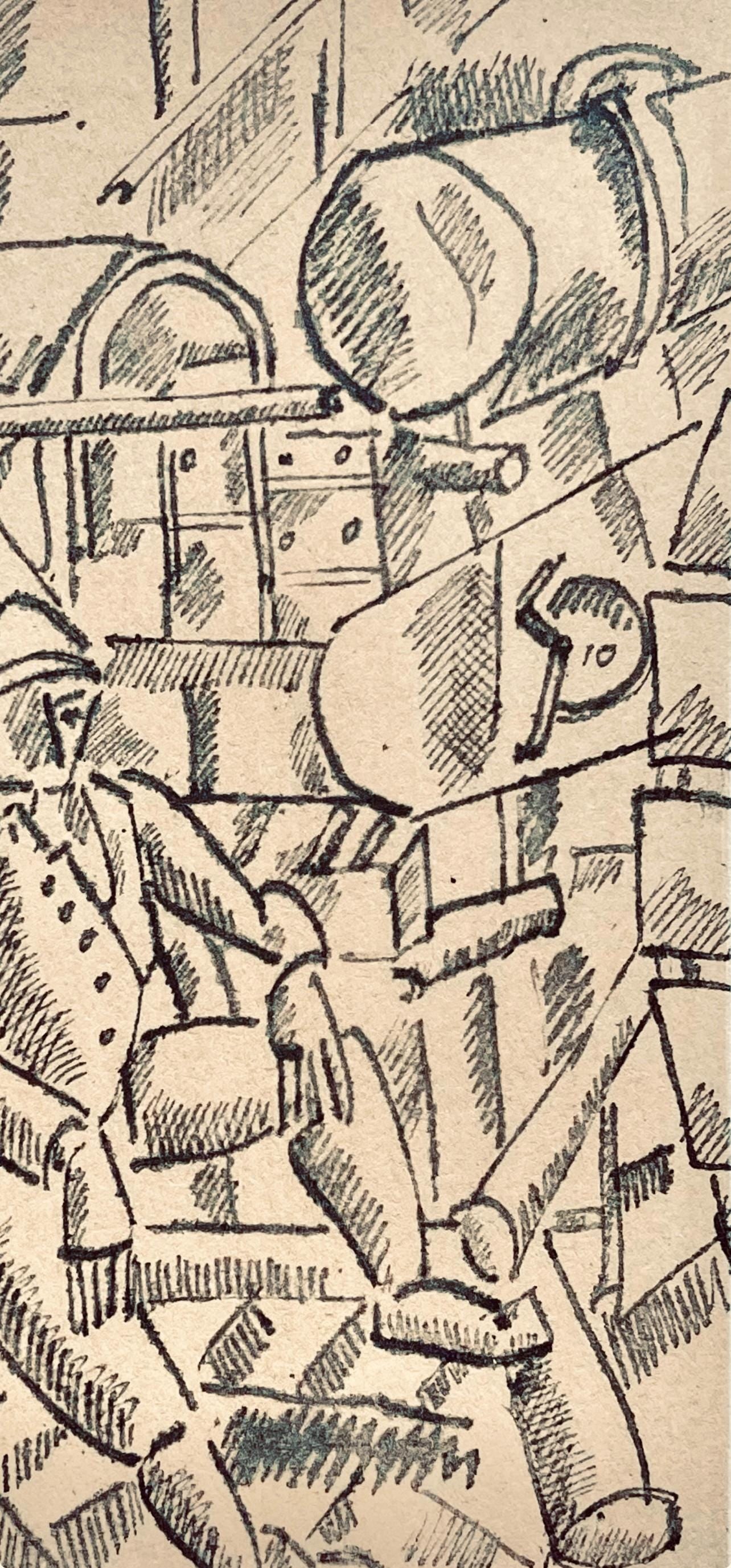 Lithograph - Fernand Lger - Le 100 de Marine - Dessins de Guerre 1915-16 - 4