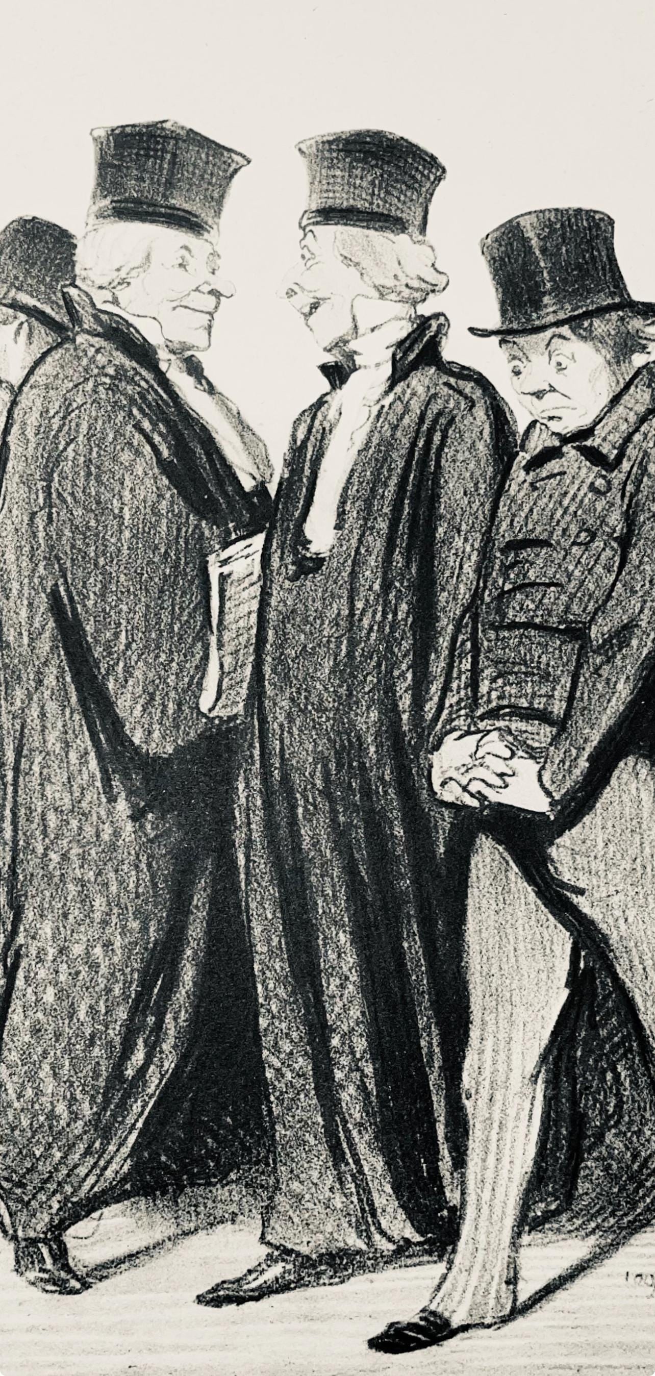 Lithograph - Honor Daumier - Composition - Law and Justice - 2