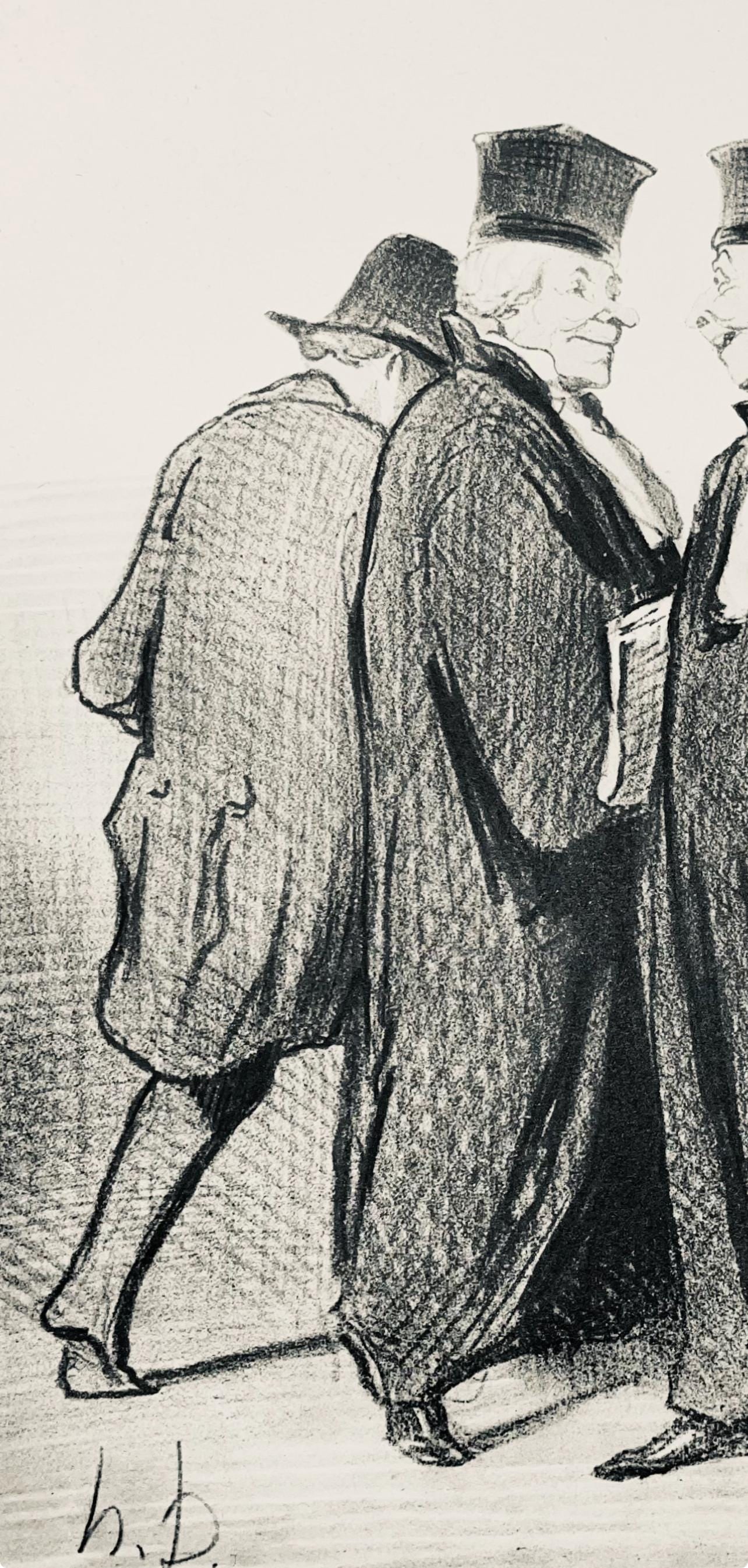 Lithograph - Honor Daumier - Composition - Law and Justice - 3