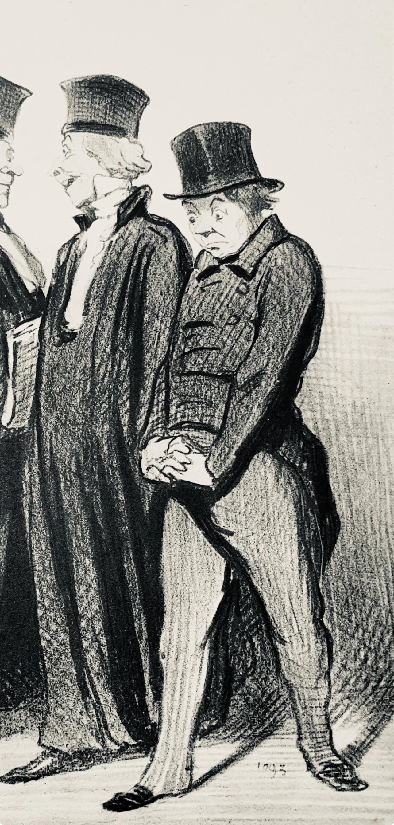 Lithograph - Honor Daumier - Composition - Law and Justice - 4