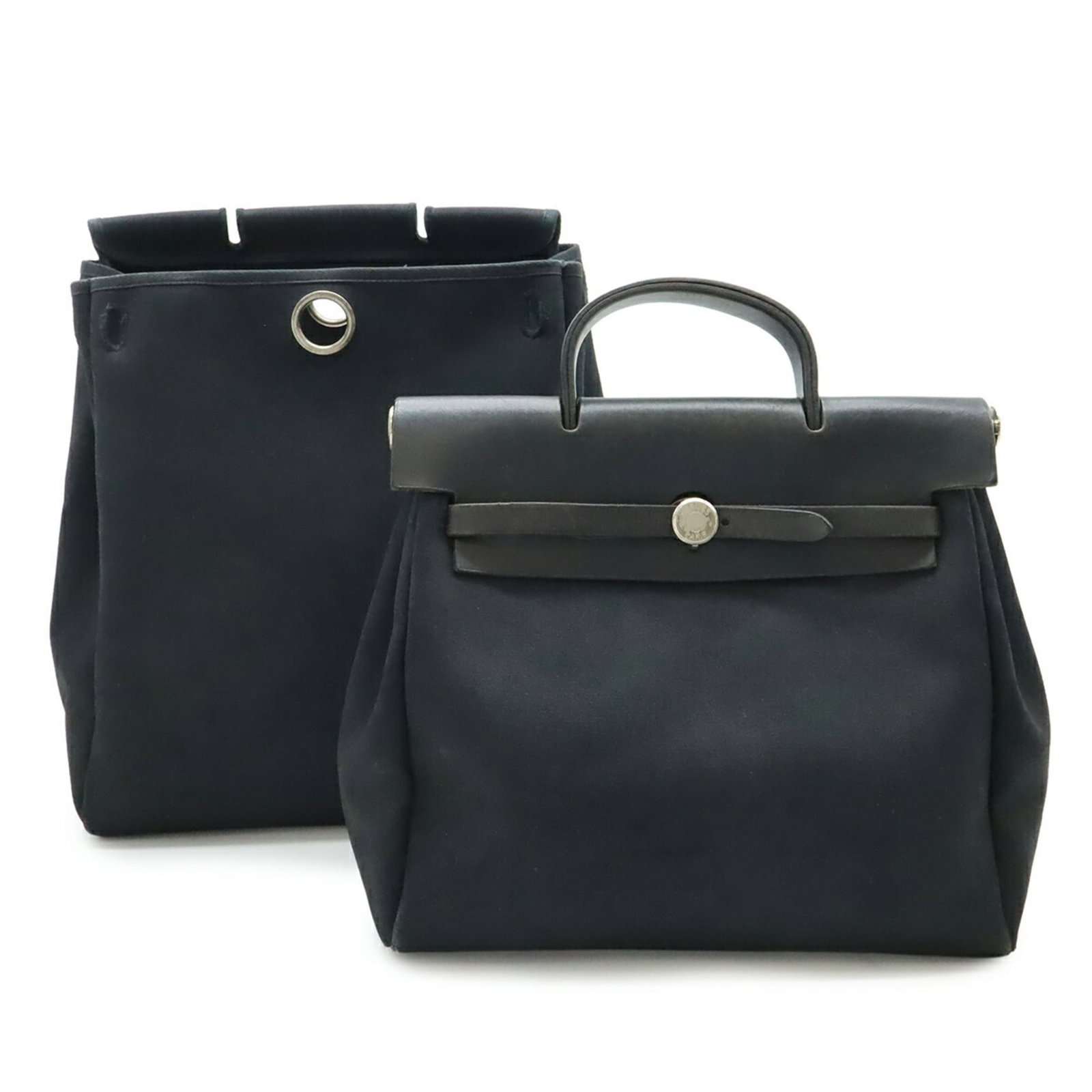 Leather - Hermes Backpack - Handbag Toile Officier (1 of 10)