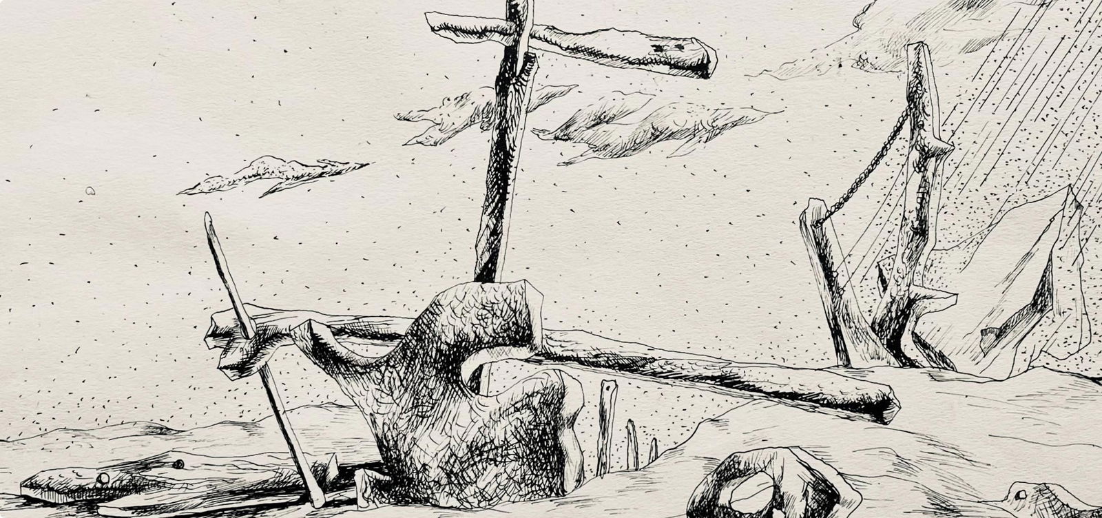 Lithograph - Jean Lurat - noblesses europennes - huit dessins la plume - 3