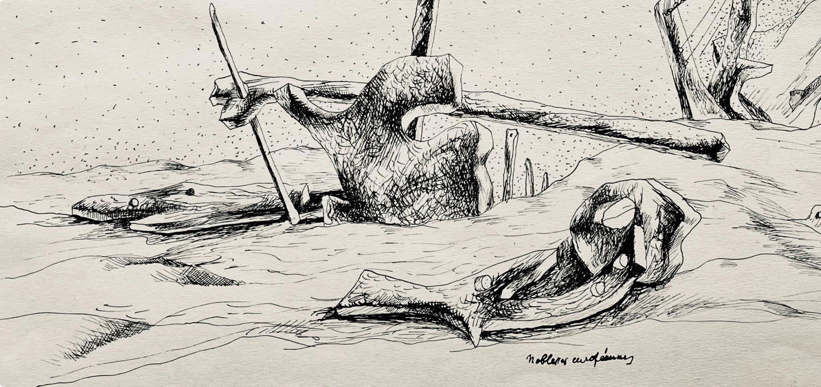 Lithograph - Jean Lurat - noblesses europennes - huit dessins la plume - 4