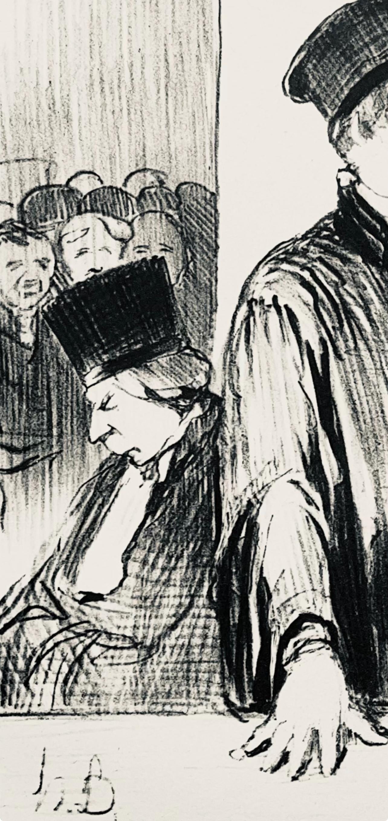 Lithograph - Honor Daumier - Composition - Law and Justice - 4