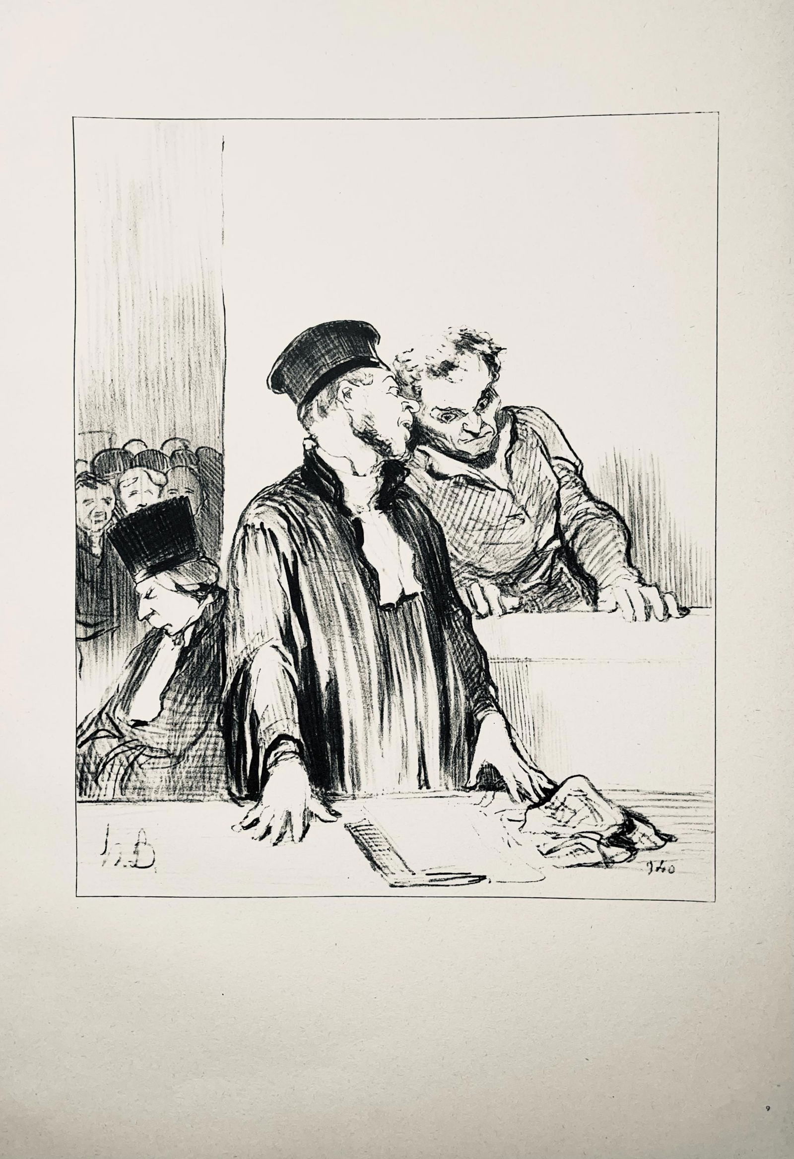 Lithograph - Honor Daumier - Composition - Law and Justice - 5
