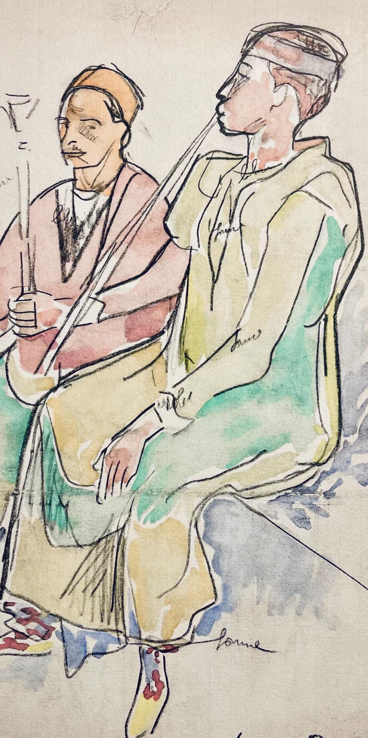 Woodcut - mile Bernard - Composition - loge de mile Bernard - 2