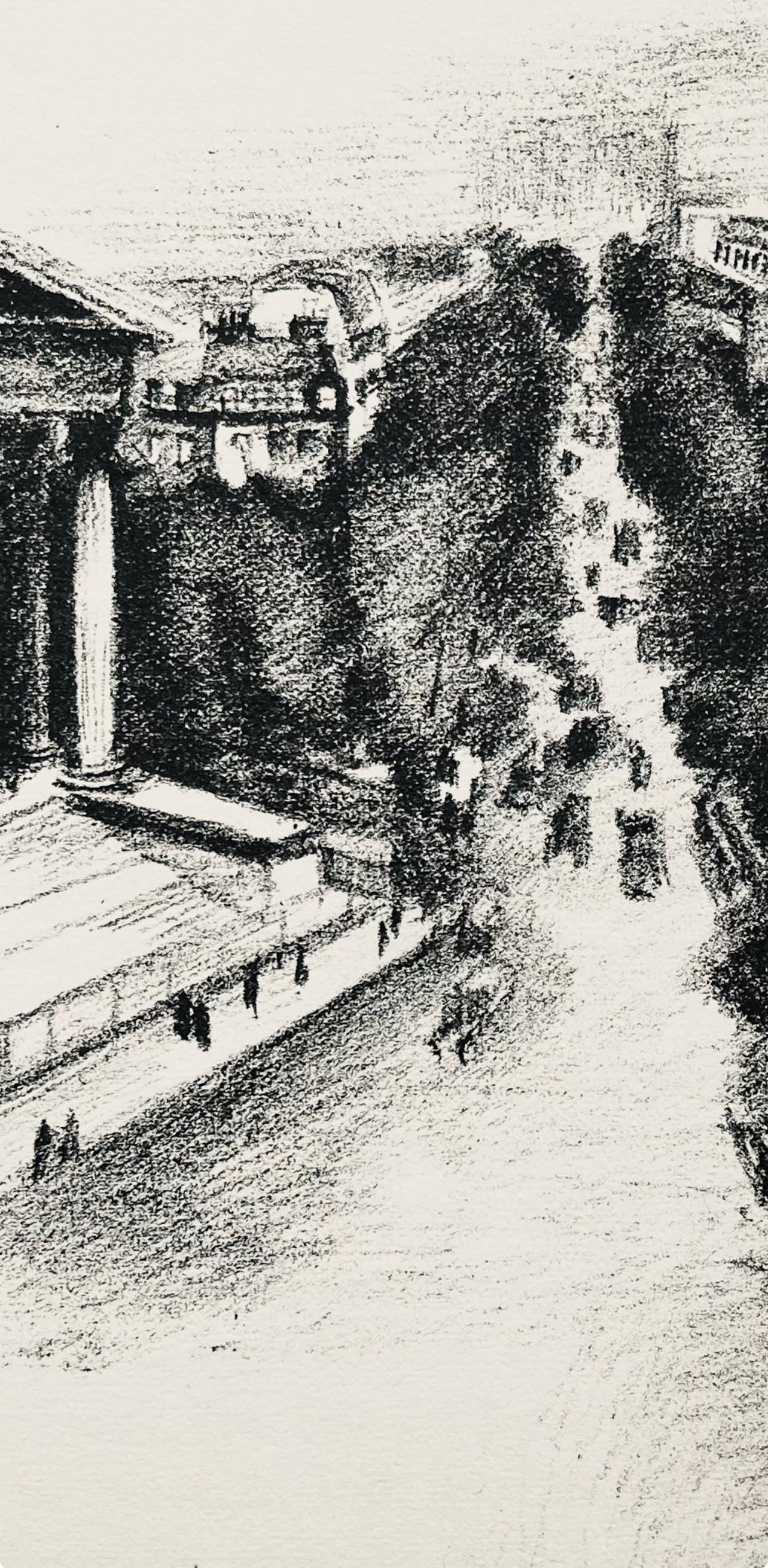 Lithograph - Robert Delaunay - La Madeleine et les Boulevard (Habasque 720-728) - Allo! Paris! - 3