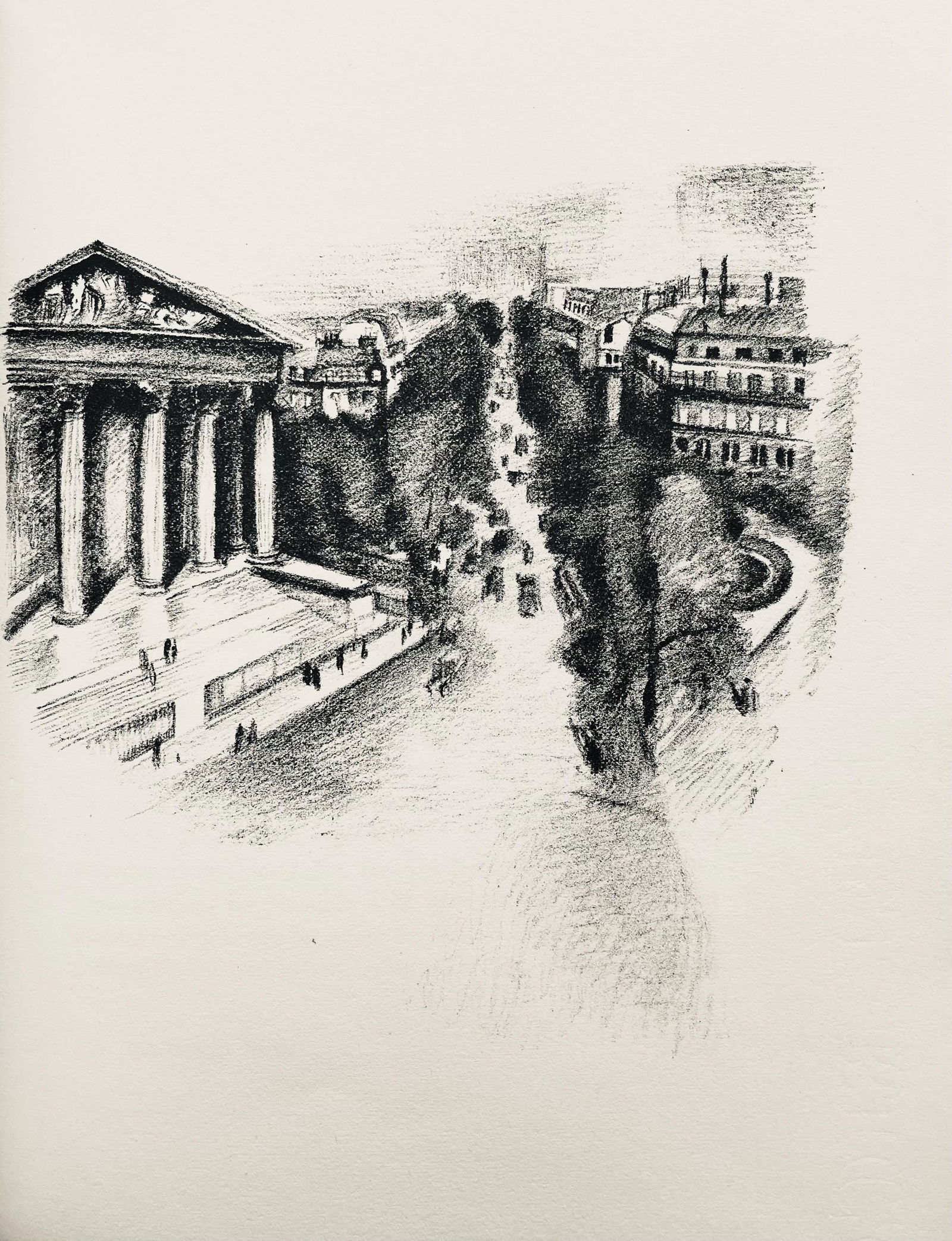 Lithograph - Robert Delaunay - La Madeleine et les Boulevard (Habasque 720-728) - Allo! Paris! - 5