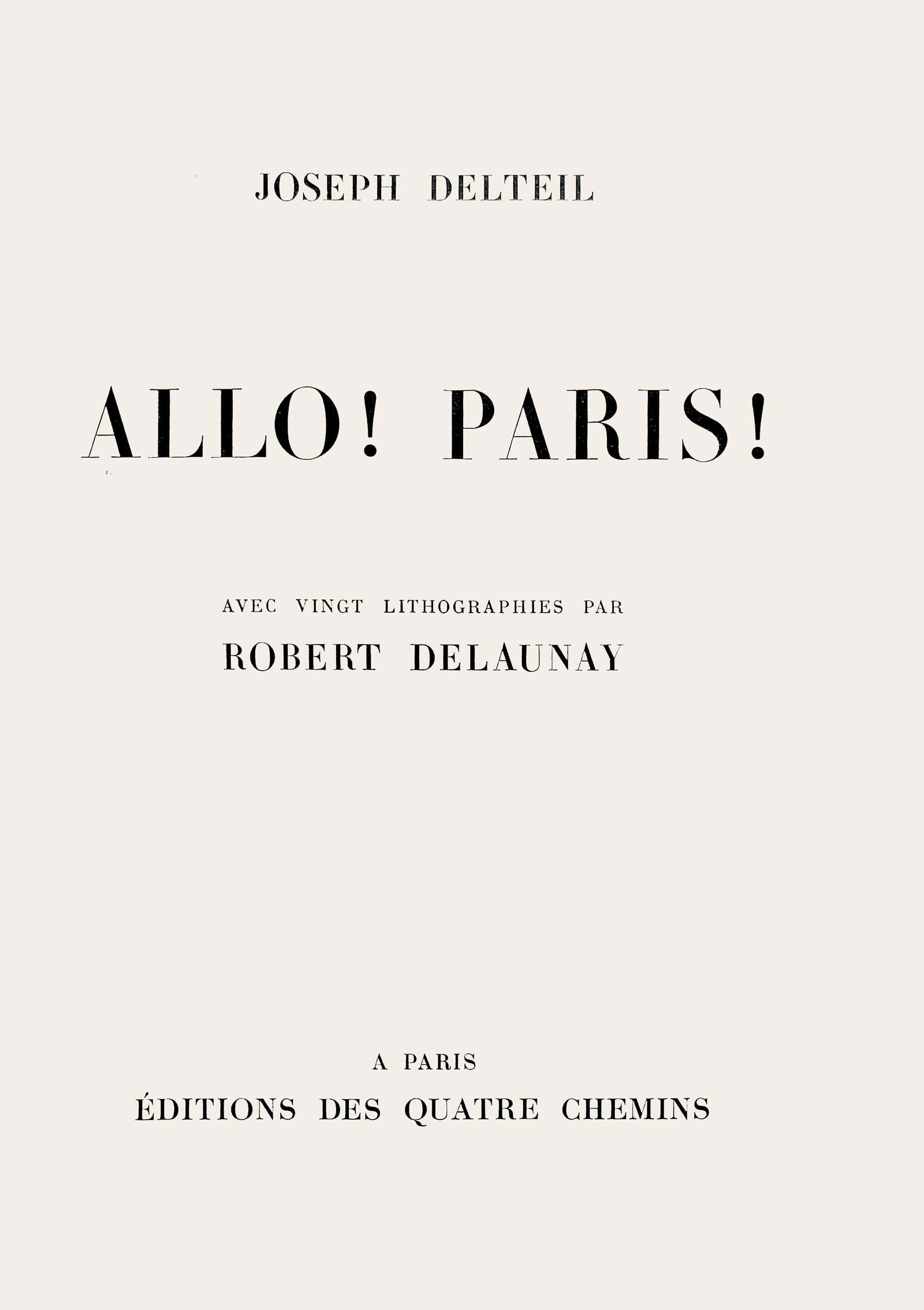 Lithograph - Robert Delaunay - La Madeleine et les Boulevard (Habasque 720-728) - Allo! Paris! - 6