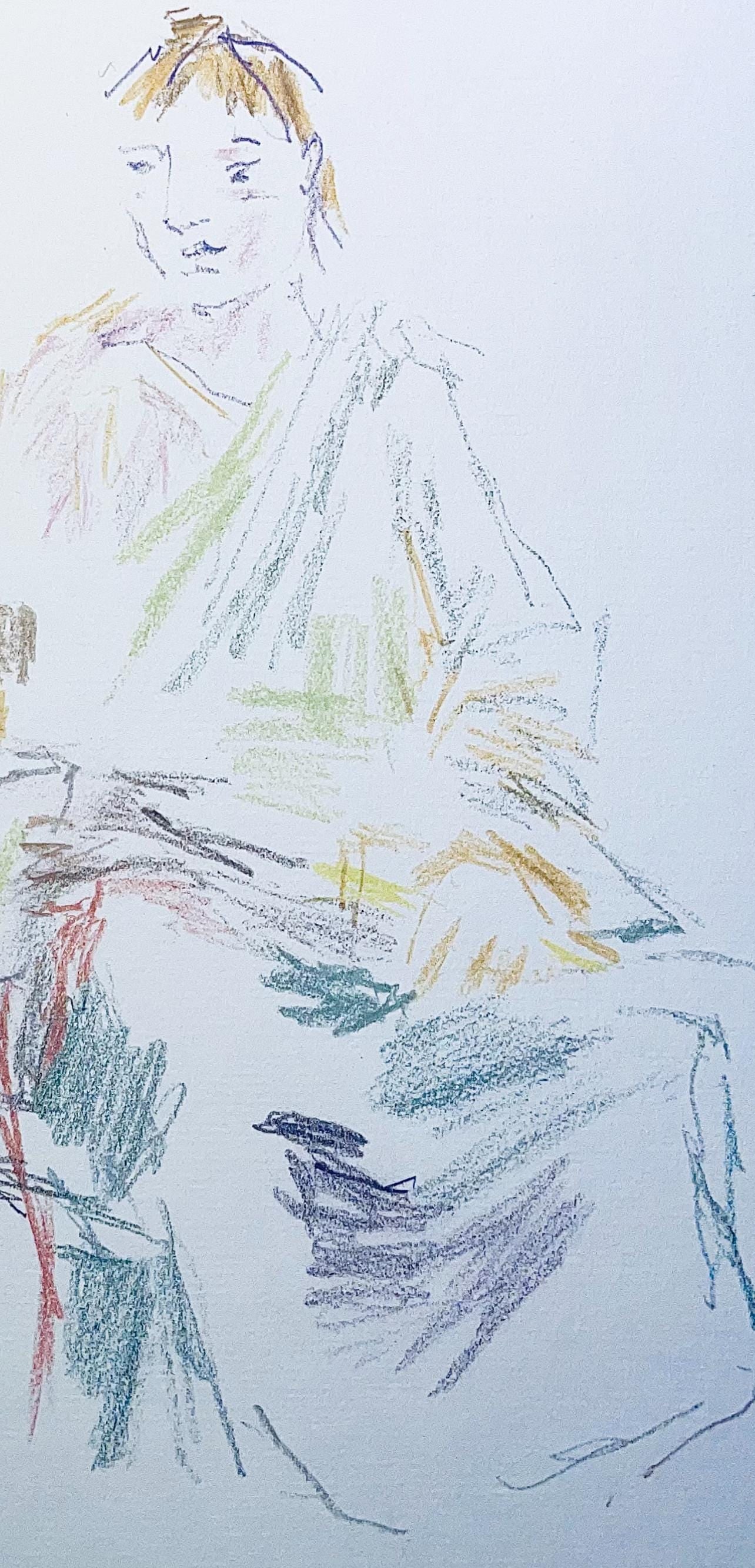 Lithograph - Oskar Kokoschka - Composition - Skizzenbuch der Italienischen Reise 1963 - 3